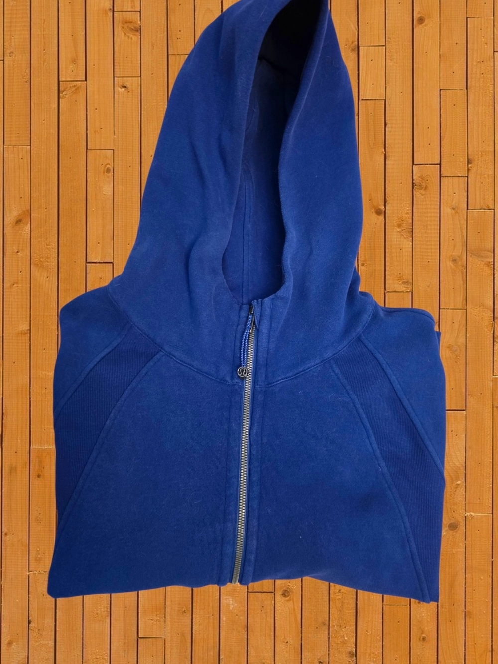 Lululemon Scuba Full Zip Hoodie Blue Oversized Thumbhole Heavyweight Sweatshirt - Picture 5 of 13